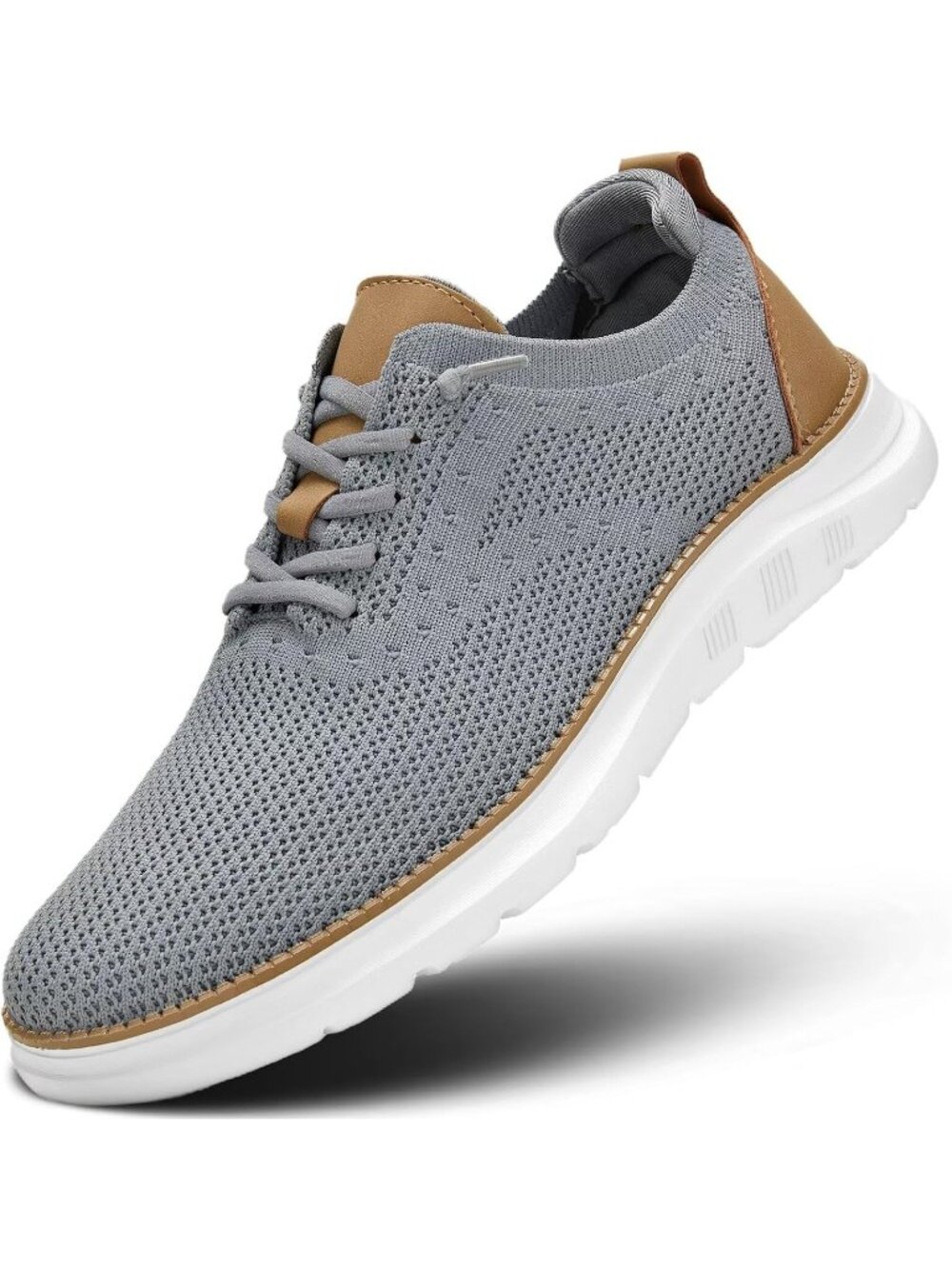 Men's Grey Mesh Lightweight Casual Walking Driving Oxfords Sneakers Shoes